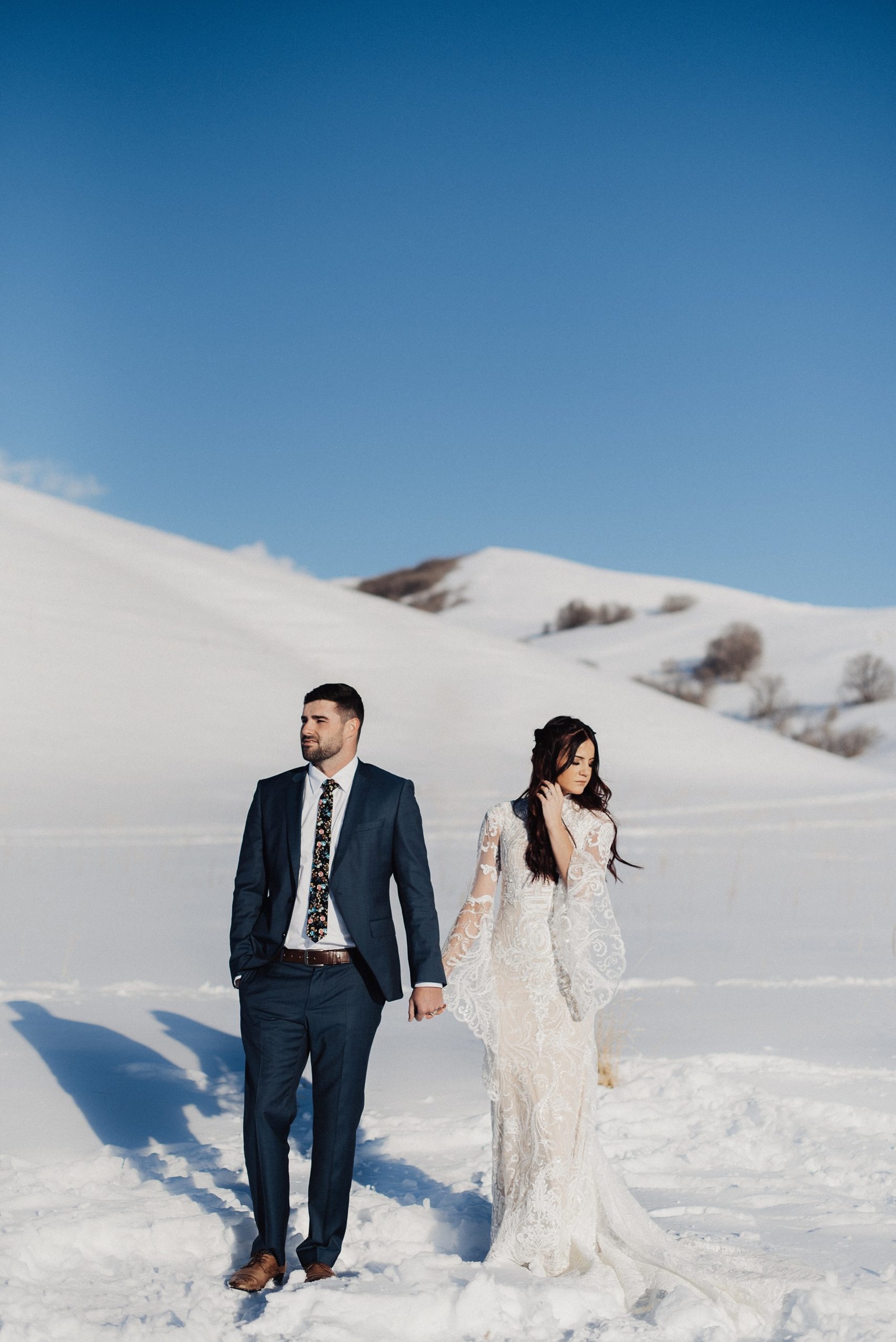 Bailey and Jordan, Winter Bridals at Tunnel Springs Park - Eden