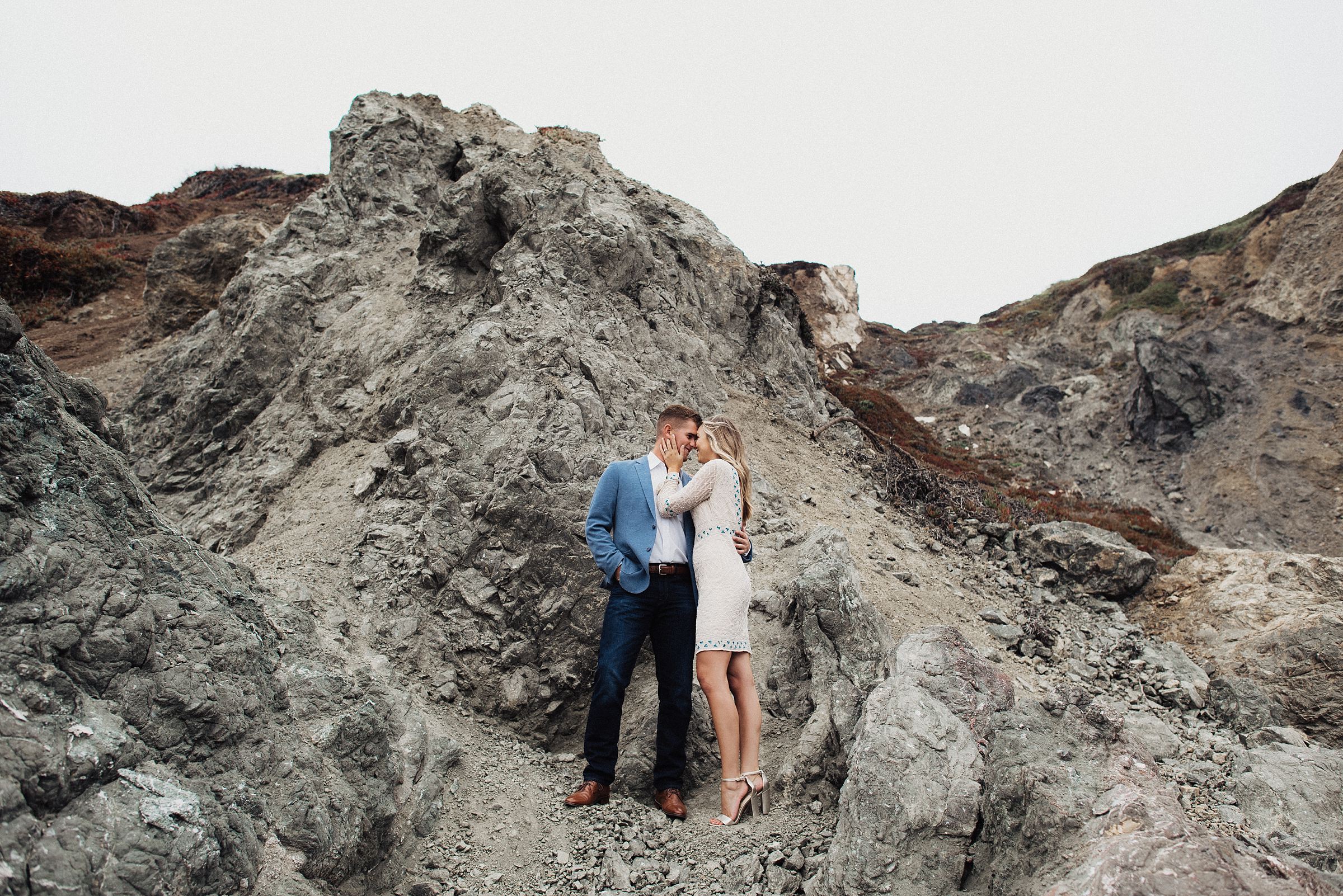 engagement session at rodeo beach
