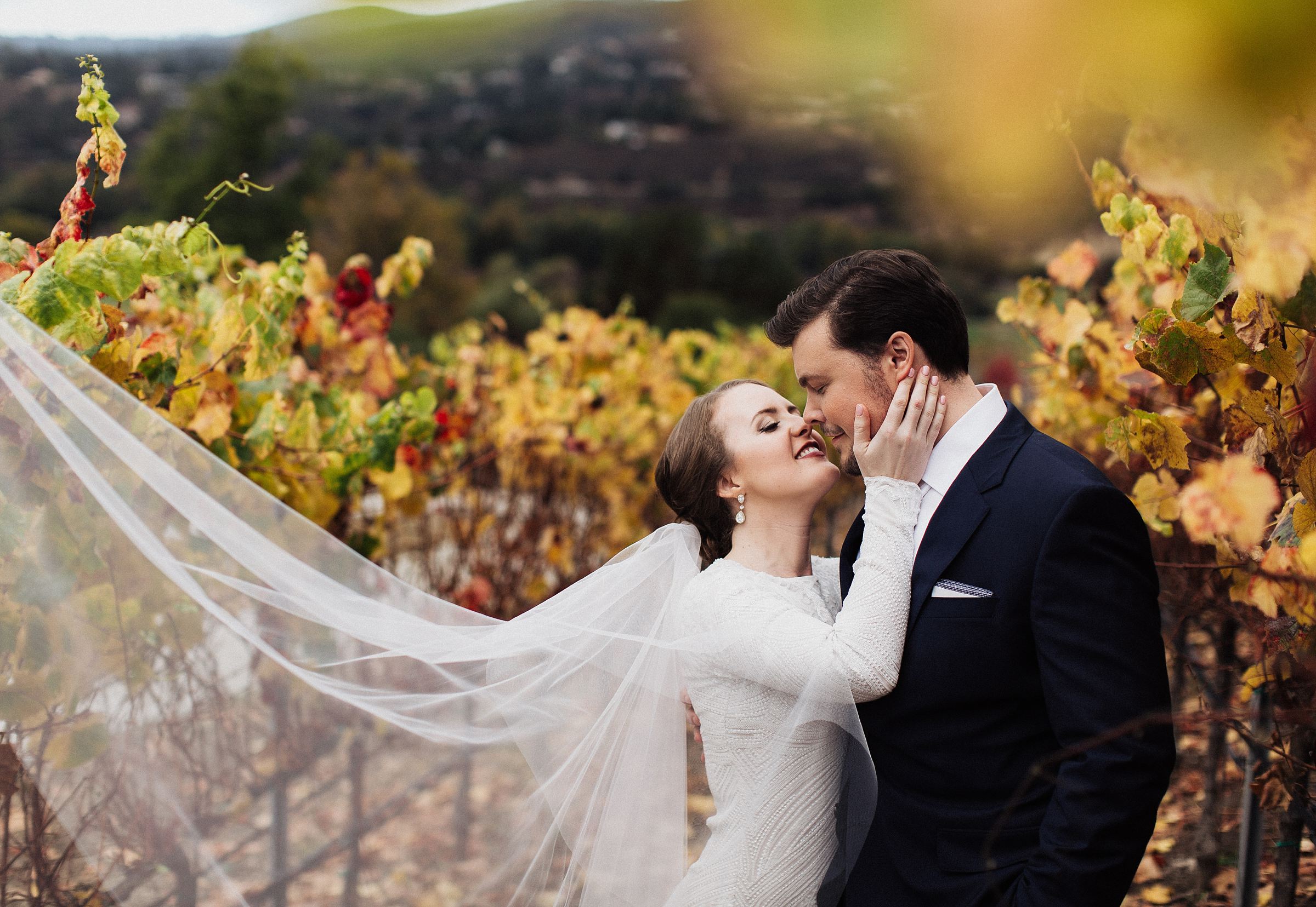 bride and groom at carmel valley ranch
